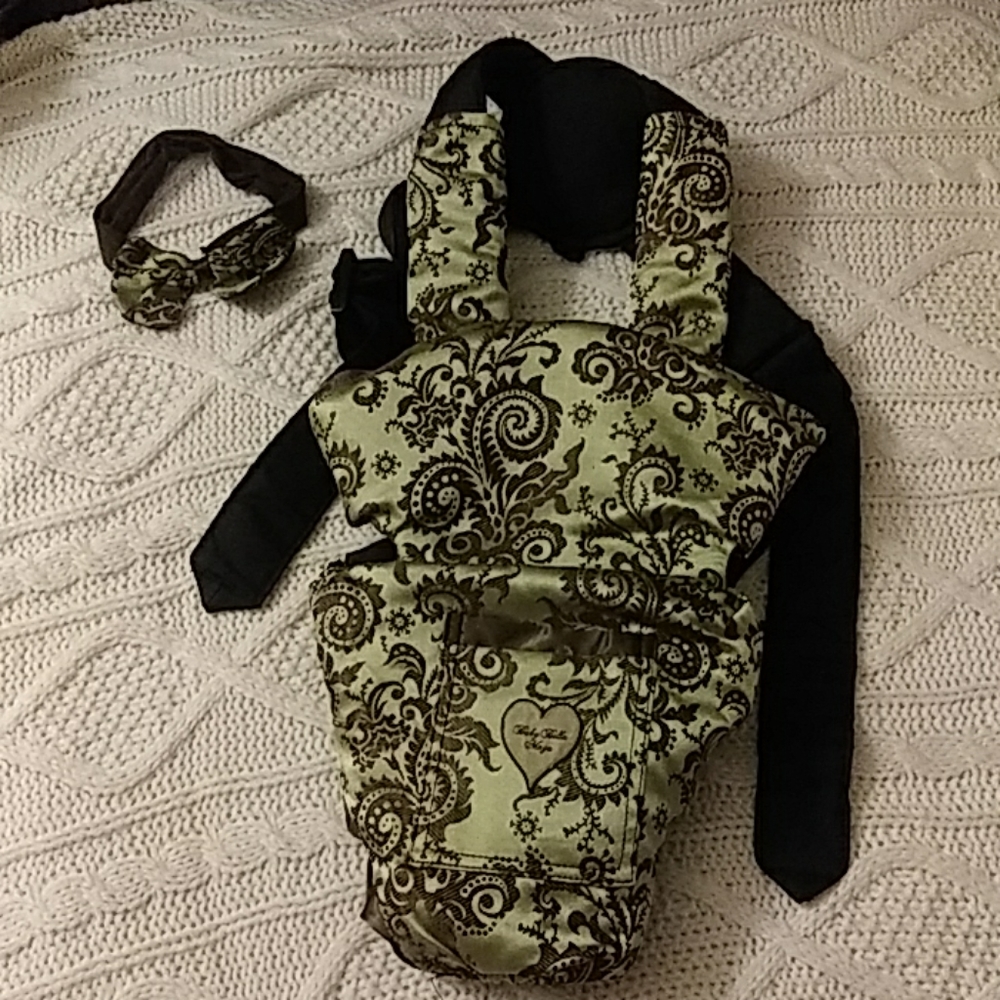 Baby harness with removable cover and head band